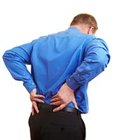 back pain man blue shirt